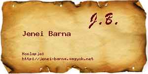Jenei Barna névjegykártya